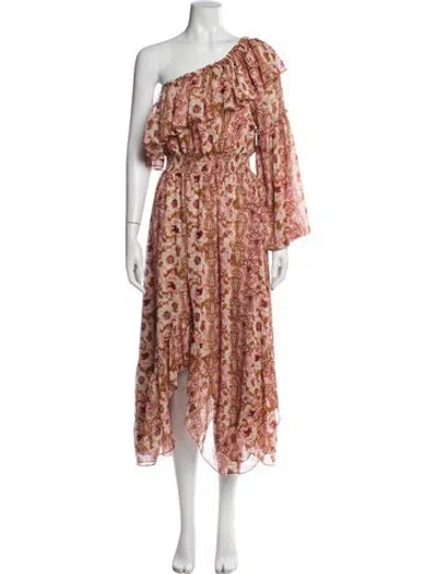 Pre-owned Misa Floral Print Long Dress W/ Tags
