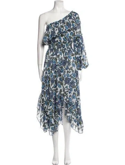Pre-owned Misa Floral Print Long Dress W/ Tags