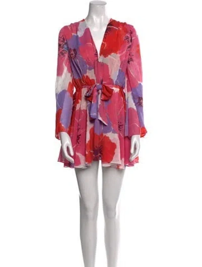 Pre-owned Misa Floral Print Mini Dress