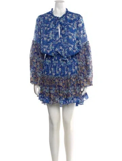 Pre-owned Misa Floral Print Mini Dress