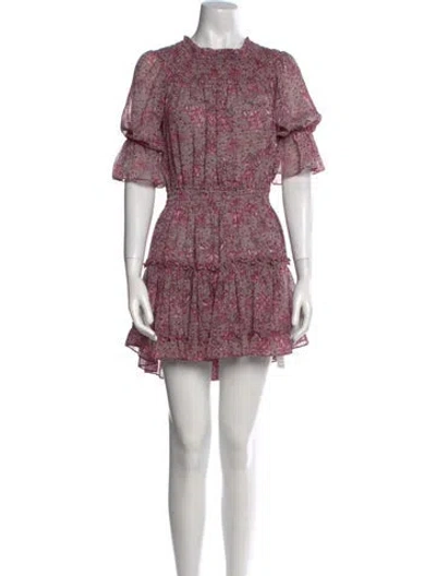 Pre-owned Misa Floral Print Mini Dress