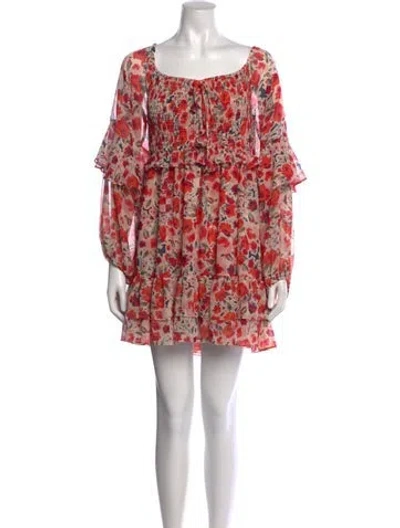 Pre-owned Misa Floral Print Mini Dress