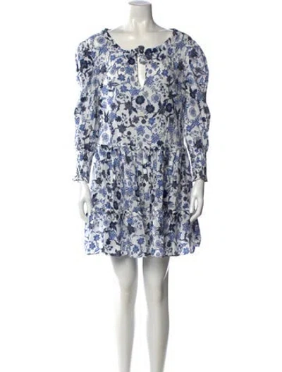 Pre-owned Misa Floral Print Mini Dress