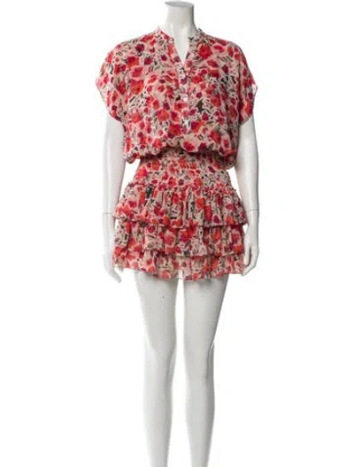 Pre-owned Misa Floral Print Mini Dress
