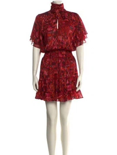 Pre-owned Misa Floral Print Mini Dress