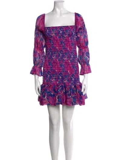 Pre-owned Misa Floral Print Mini Dress