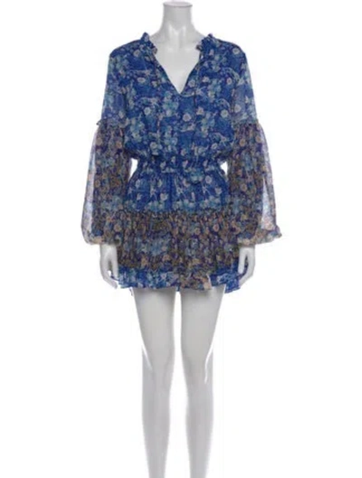 Pre-owned Misa Floral Print Mini Dress
