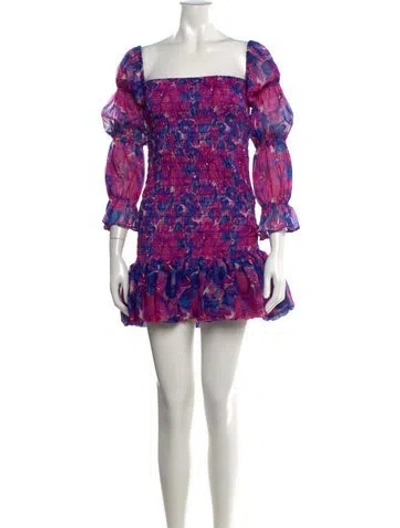 Pre-owned Misa Floral Print Mini Dress