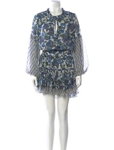 Pre-owned Misa Floral Print Mini Dress In Multi