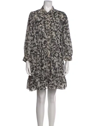 Pre-owned Misa Floral Print Mini Dress In Multi