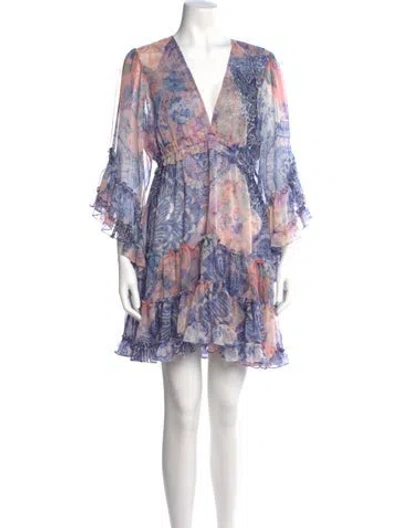 Pre-owned Misa Floral Print Mini Dress In Multi