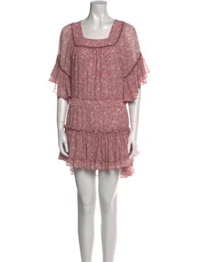 Pre-owned Misa Floral Print Mini Dress In Multi