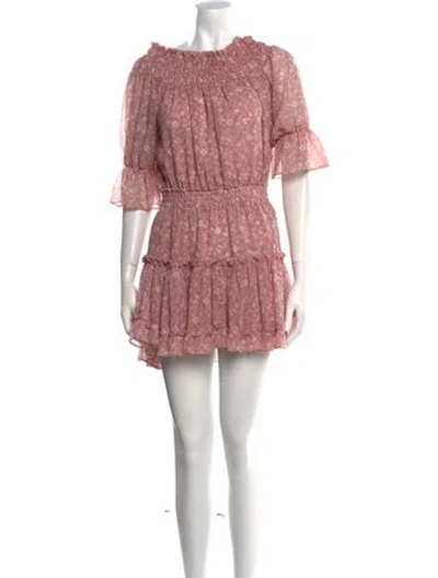 Pre-owned Misa Floral Print Mini Dress In Multi