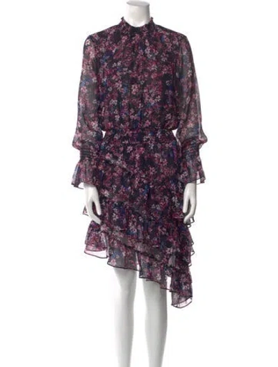 Pre-owned Misa Floral Print Mini Dress In Multi