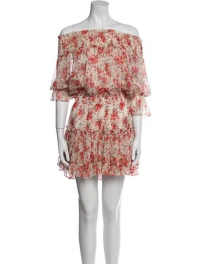 Pre-owned Misa Floral Print Mini Dress In Multi