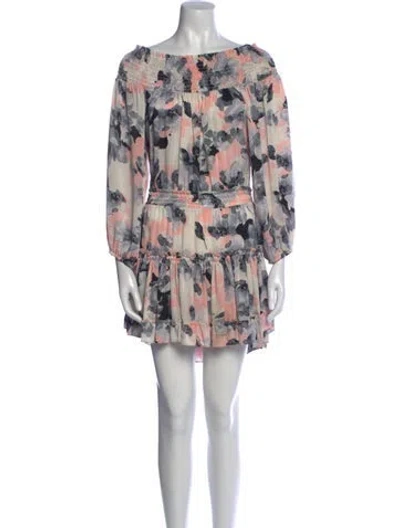Pre-owned Misa Floral Print Mini Dress In Multi