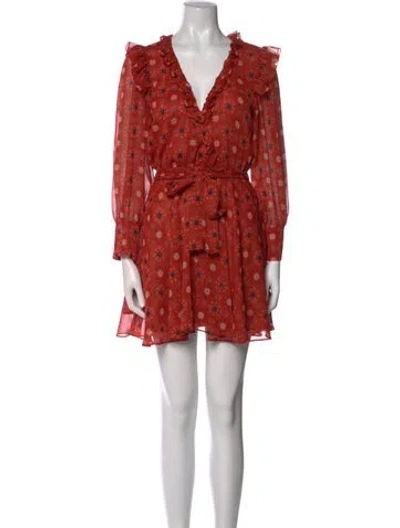 Pre-owned Misa Floral Print Mini Dress In Multi