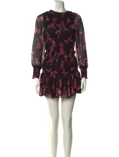 Pre-owned Misa Floral Print Mini Dress In Multi