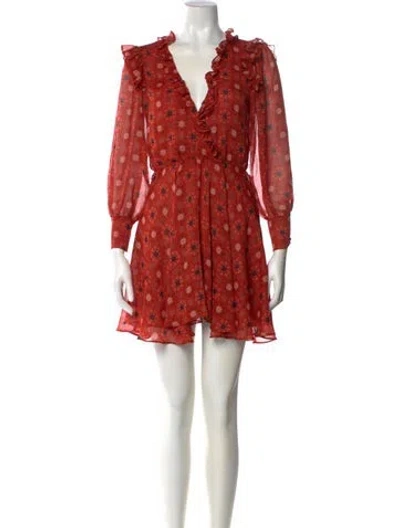 Pre-owned Misa Floral Print Mini Dress In Multi