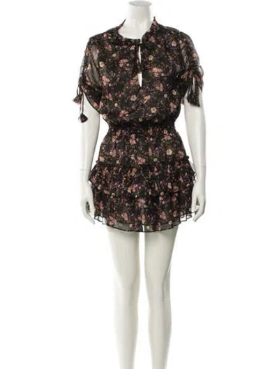 Pre-owned Misa Floral Print Mini Dress In Multi
