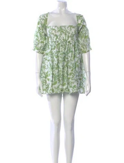 Pre-owned Misa Floral Print Mini Dress In Multi