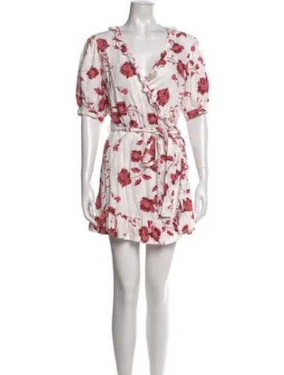 Pre-owned Misa Floral Print Mini Dress In Multi