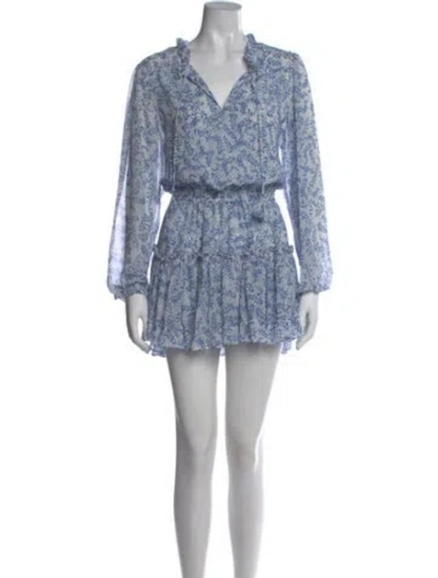 Pre-owned Misa Floral Print Mini Dress In Multi