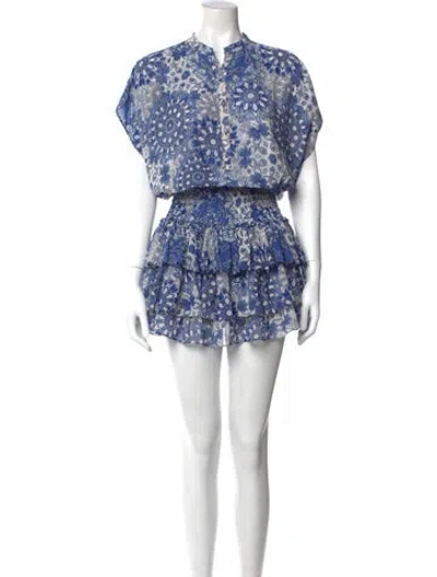 Pre-owned Misa Floral Print Mini Dress In Multi