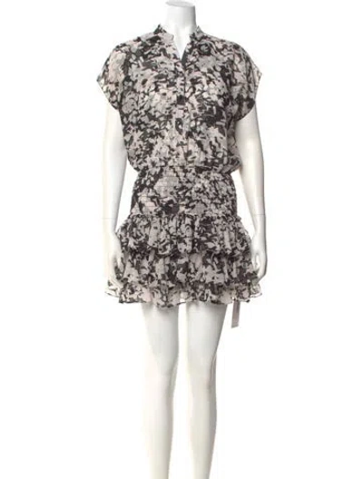Pre-owned Misa Floral Print Mini Dress In Multi