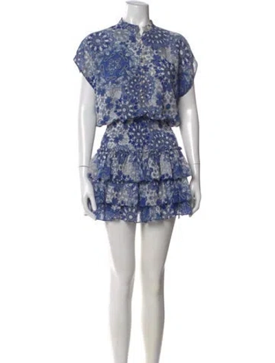 Pre-owned Misa Floral Print Mini Dress In Multi
