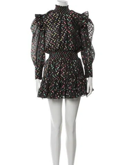 Pre-owned Misa Floral Print Mini Dress In Multi
