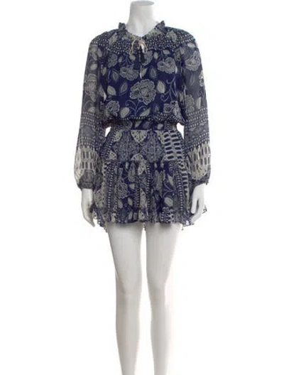 Pre-owned Misa Floral Print Mini Dress In Multi