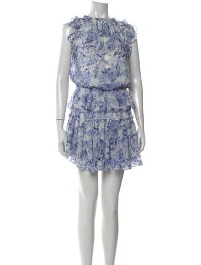 Pre-owned Misa Floral Print Mini Dress In Multi