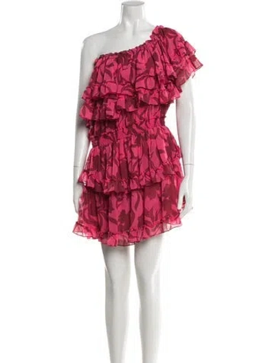 Pre-owned Misa Floral Print Mini Dress In Multi