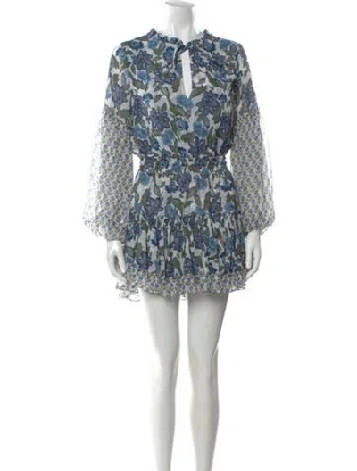 Pre-owned Misa Floral Print Mini Dress In Multi