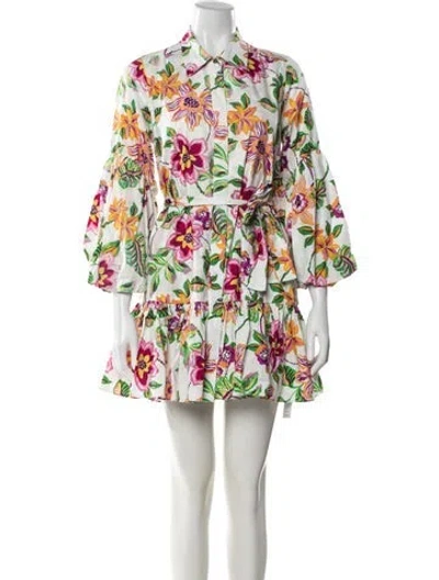 Pre-owned Misa Floral Print Mini Dress In Multi