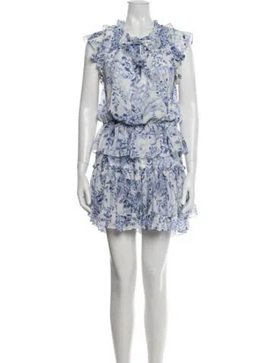 Pre-owned Misa Floral Print Mini Dress In Multi