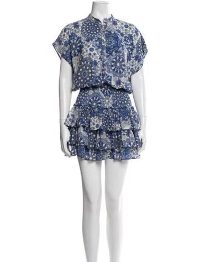 Pre-owned Misa Floral Print Mini Dress In Multi