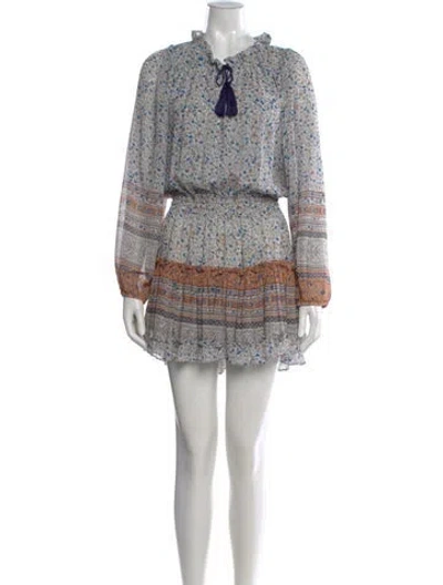 Pre-owned Misa Floral Print Mini Dress In Multi