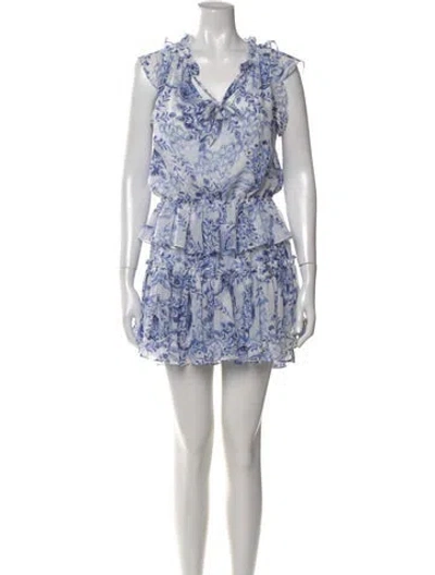 Pre-owned Misa Floral Print Mini Dress In Multi