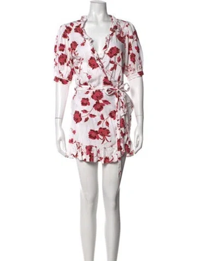 Pre-owned Misa Floral Print Mini Dress In Multi