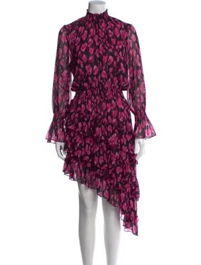 Pre-owned Misa Floral Print Mini Dress In Multi