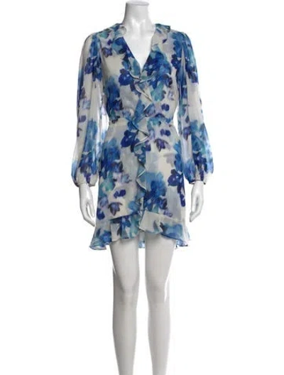Pre-owned Misa Floral Print Mini Dress In Multi