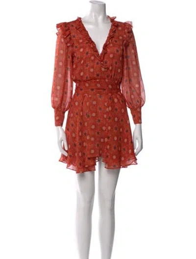 Pre-owned Misa Floral Print Mini Dress In Multi