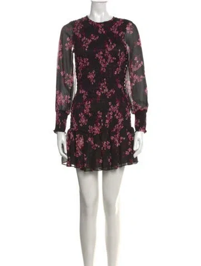 Pre-owned Misa Floral Print Mini Dress In Multi