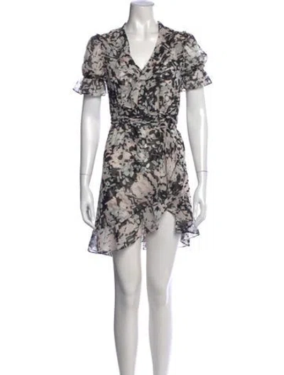 Pre-owned Misa Floral Print Mini Dress In Multi