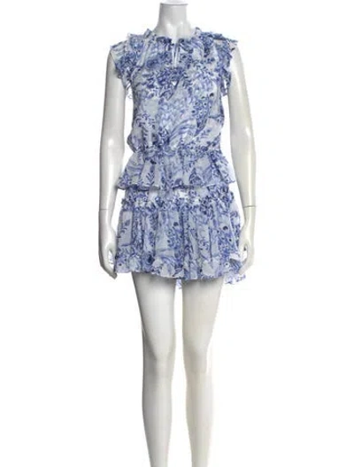 Pre-owned Misa Floral Print Mini Dress In Multi