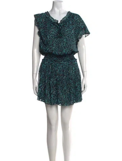 Pre-owned Misa Floral Print Mini Dress In Multi