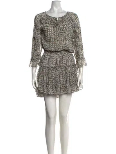 Pre-owned Misa Floral Print Mini Dress In Multi