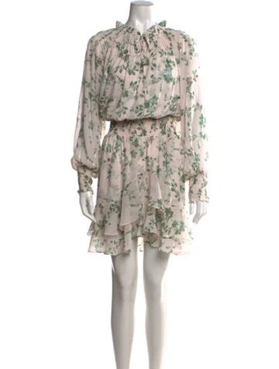Pre-owned Misa Floral Print Mini Dress In Multi